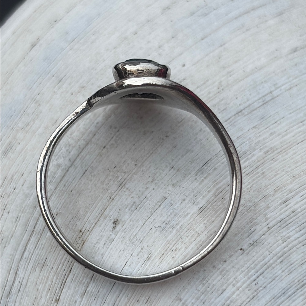 Genuine Natural Blue Topaz Oval Bezel Solitaire Ring Sterling Silver Size 8.5 - Picture 7 of 13